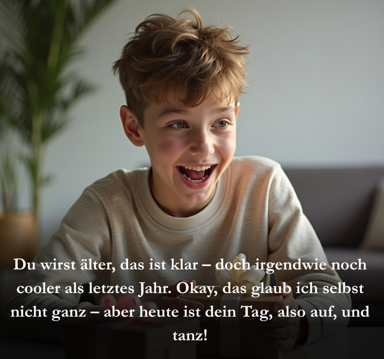 Du wirst älter, das ist klar – doch irgendwie noch cooler als letztes Jahr. Okay, das glaub ich selbst nicht ganz – aber heute ist dein Tag, also auf, und tanz!