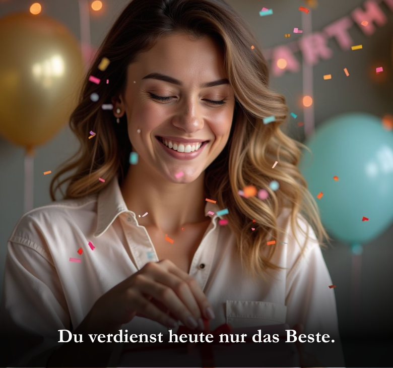 Du verdienst heute nur das Beste