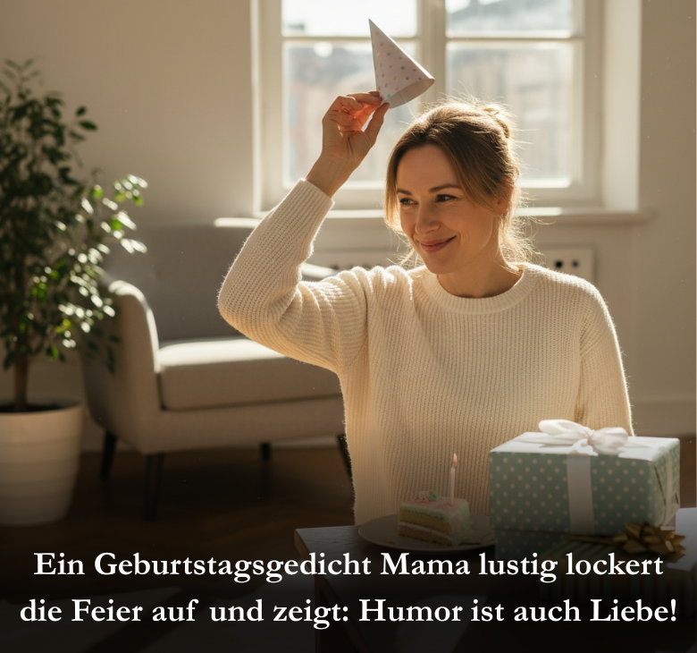 Ein Geburtstagsgedicht Mama lustig lockert die Feier auf und zeigt: Humor ist auch Liebe!