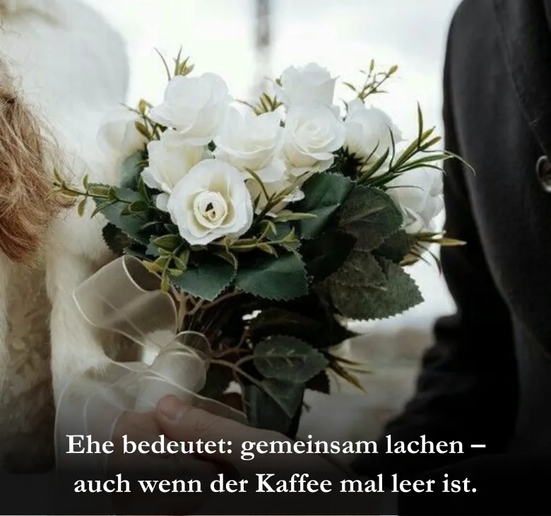 Ehe bedeutet: gemeinsam lachen – auch wenn der Kaffee mal leer ist.