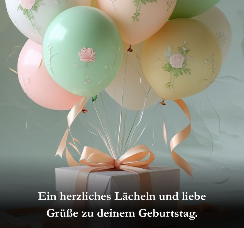 Ein herzliches Lächeln und liebe Grüße zu deinem Geburtstag
