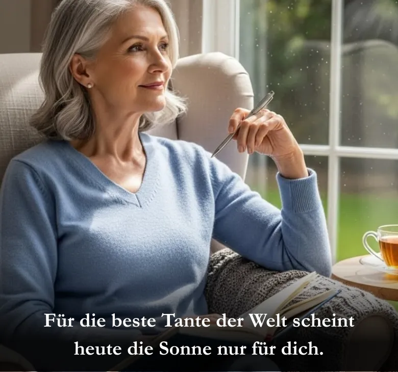 Für die beste Tante der Welt scheint heute die Sonne nur für dich