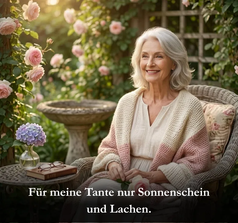 Für meine Tante nur Sonnenschein und Lachen