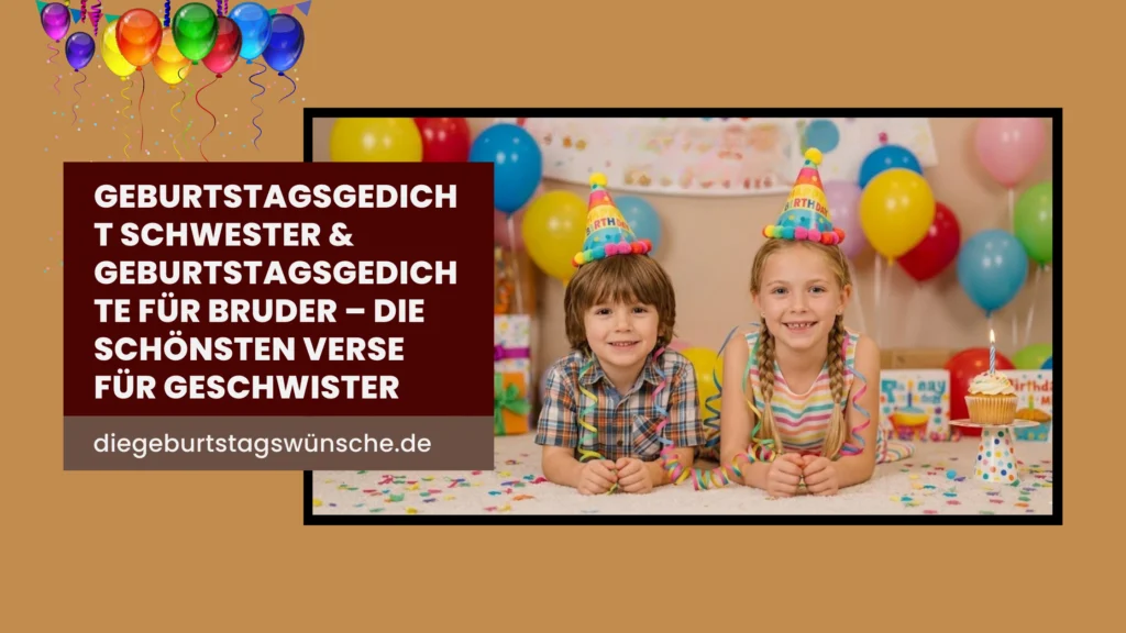 Geburtstagsgedicht Schwester & Geburtstagsgedichte für Bruder – Die schönsten Verse für Geschwister