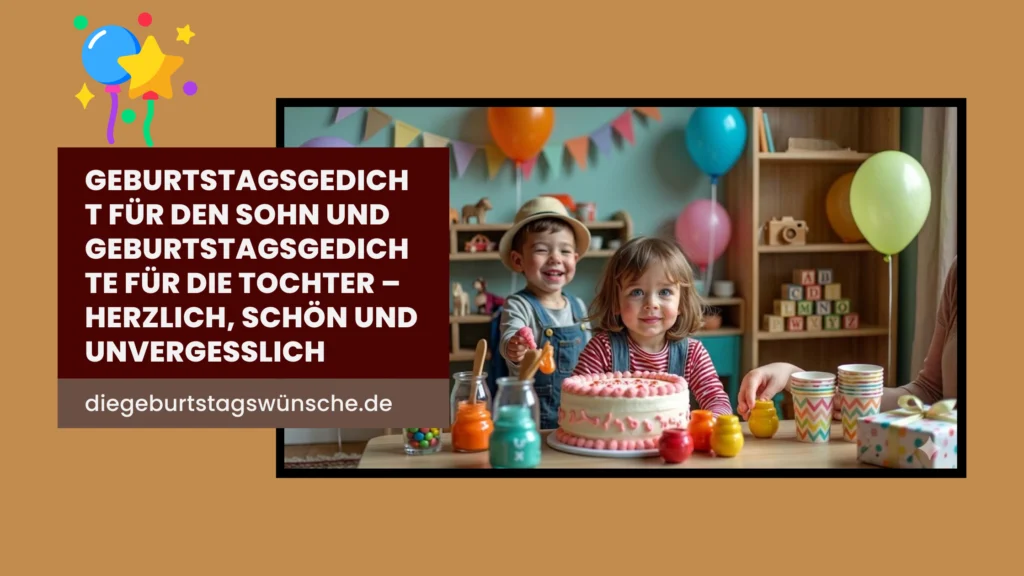Geburtstagsgedicht für den Sohn und Geburtstagsgedichte für die Tochter – Herzlich, Schön und Unvergesslich