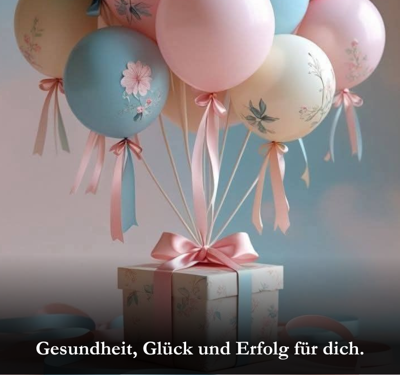 Gesundheit, Glück und Erfolg für dich