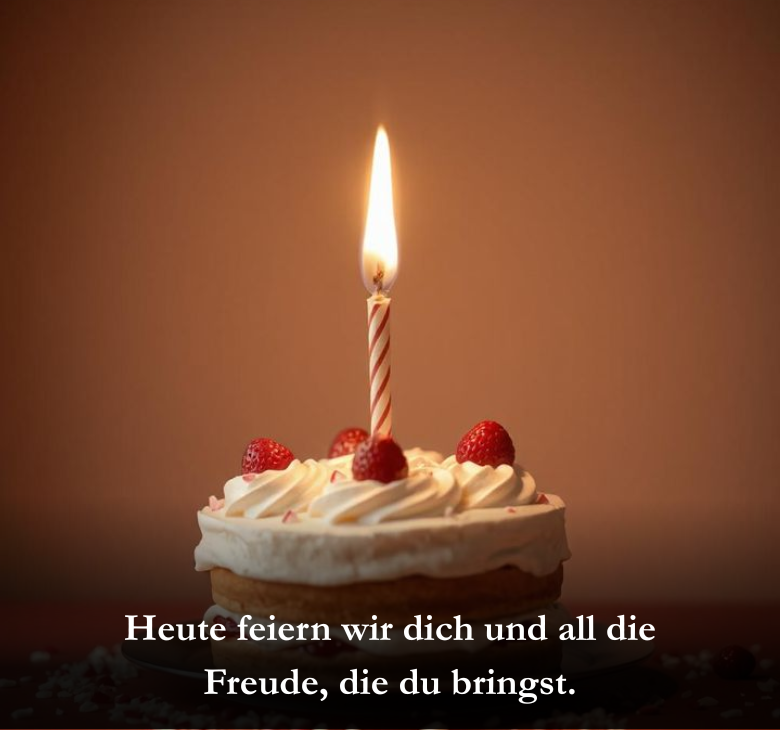Heute feiern wir dich und all die Freude, die du bringst
