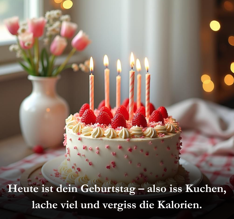 Heute ist dein Geburtstag – also iss Kuchen, lache viel und vergiss die Kalorien