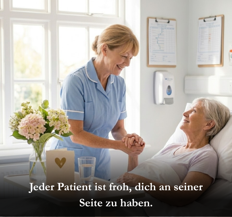 Jeder Patient ist froh, dich an seiner Seite zu haben
