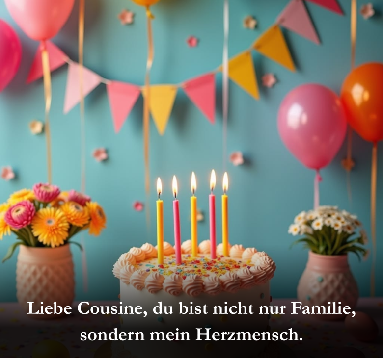 Liebe Cousine, du bist nicht nur Familie, sondern mein Herzmensch