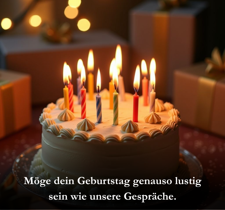 Möge dein Geburtstag genauso lustig sein wie unsere Gespräche