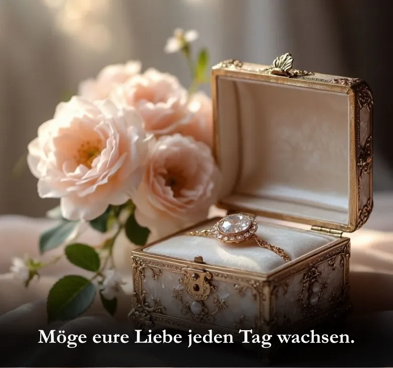 Möge eure Liebe jeden Tag wachsen.