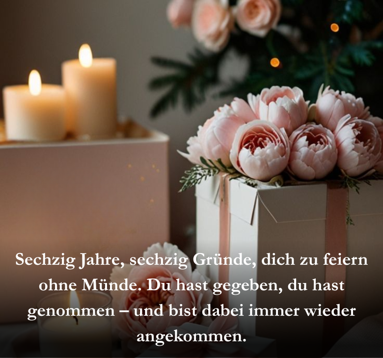 Sechzig Jahre, sechzig Gründe, dich zu feiern ohne Münde. Du hast gegeben, du hast genommen – und bist dabei immer wieder angekommen.