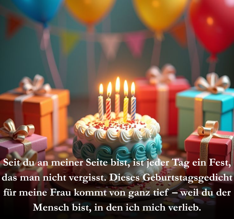 Seit du an meiner Seite bist, ist jeder Tag ein Fest, das man nicht vergisst. Dieses Geburtstagsgedicht für meine Frau kommt von ganz tief – weil du der Mensch bist, in den ich mich verlieb.