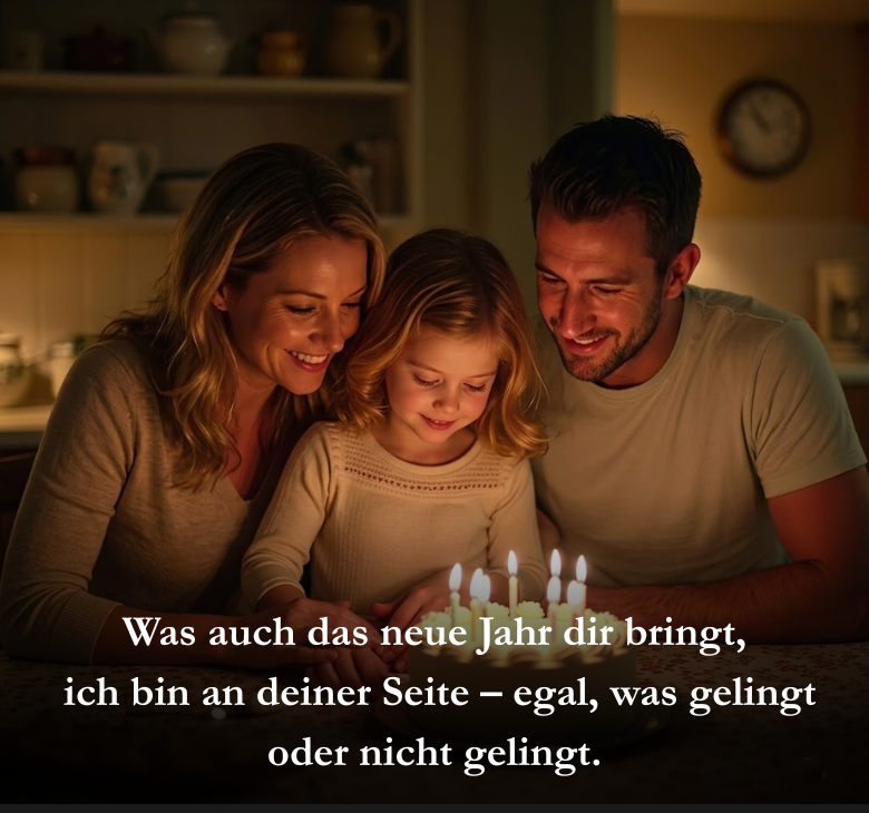 Was auch das neue Jahr dir bringt,
 ich bin an deiner Seite – egal, was gelingt oder nicht gelingt.