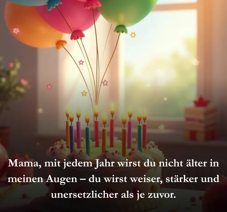 Mama, mit jedem Jahr wirst du nicht älter in meinen Augen – du wirst weiser, stärker und unersetzlicher als je zuvor.