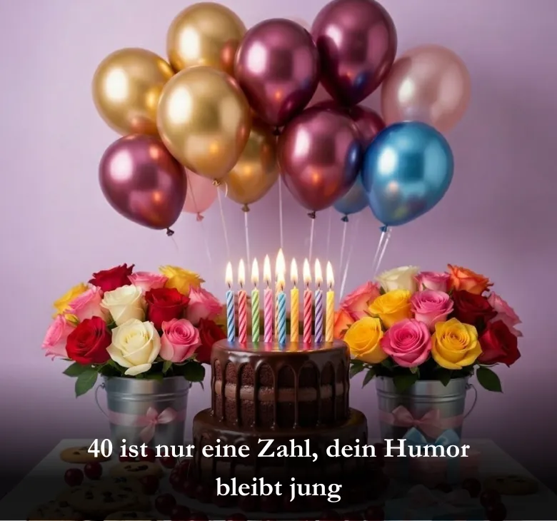 40 ist nur eine Zahl, dein Humor bleibt jung