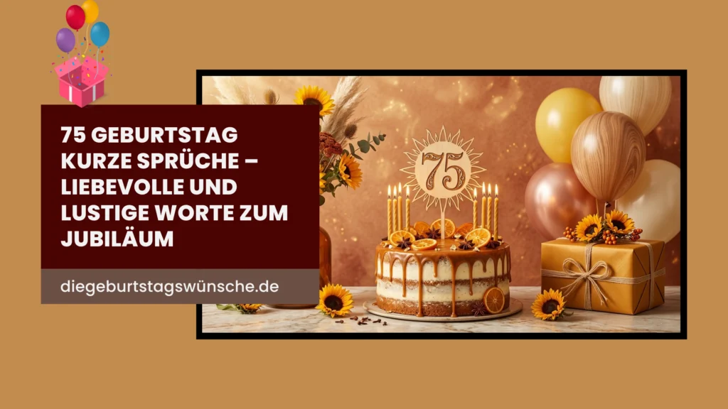 75 Geburtstag kurze Sprüche – liebevolle und lustige Worte zum Jubiläum