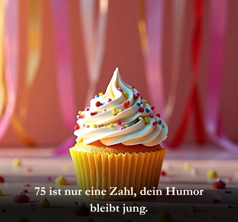 75 ist nur eine Zahl, dein Humor bleibt jung