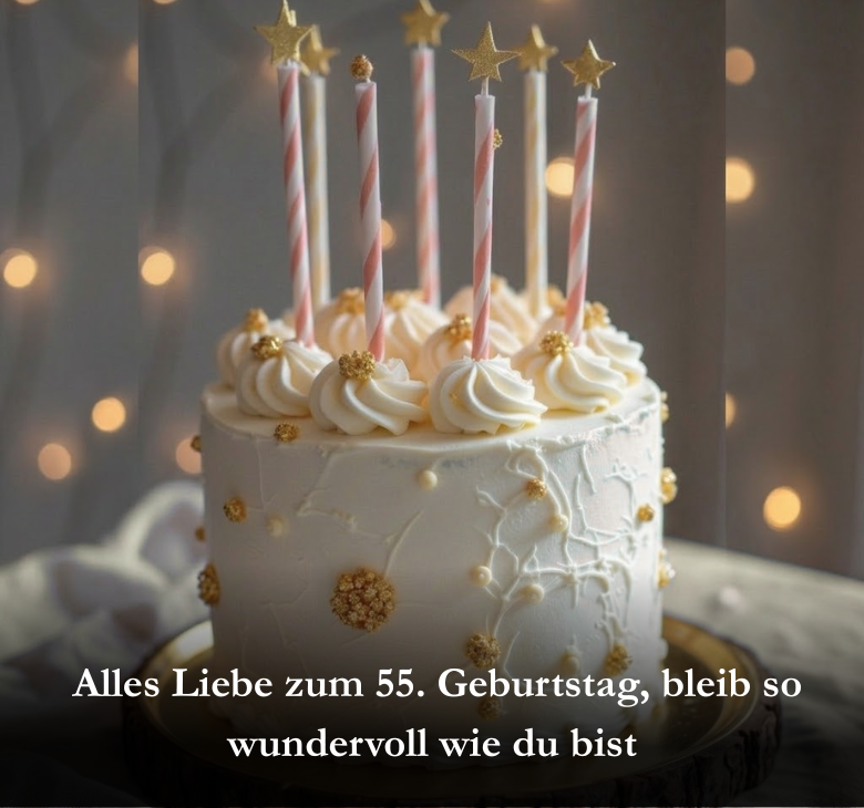 Alles Liebe zum 55. Geburtstag, bleib so wundervoll wie du bist