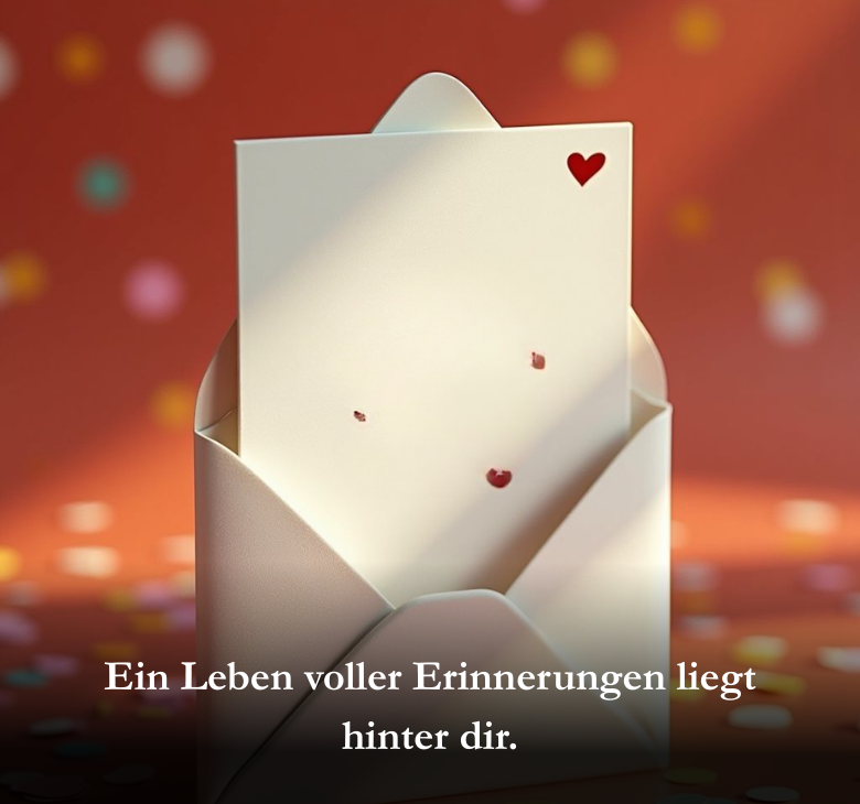 Ein Leben voller Erinnerungen liegt hinter dir