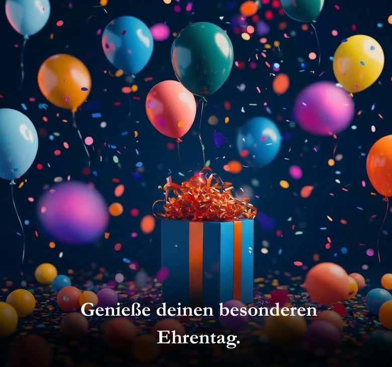 Genieße deinen besonderen Ehrentag