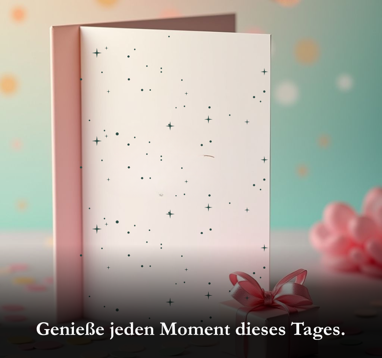 Genieße jeden Moment dieses Tages