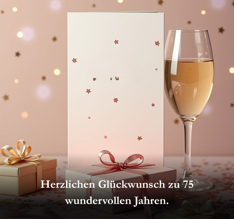 Herzlichen Glückwunsch zu 75 wundervollen Jahren