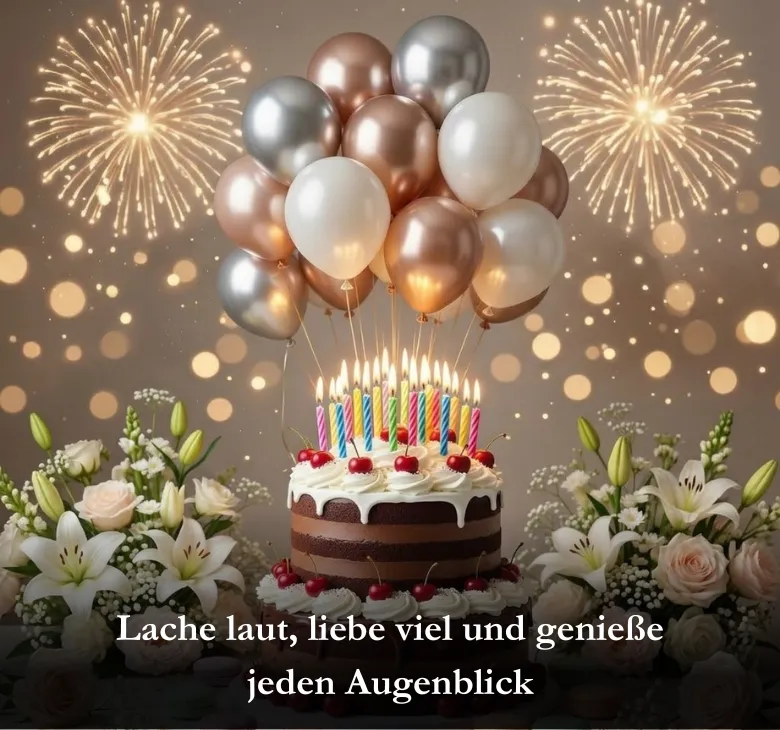 Lache laut, liebe viel und genieße jeden Augenblick