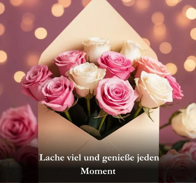 Lache viel und genieße jeden Moment