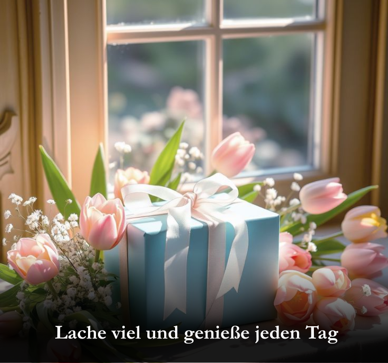 Lache viel und genieße jeden Tag