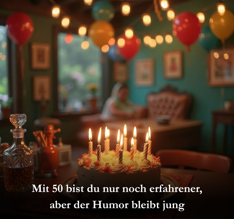 Mit 50 bist du nur noch erfahrener, aber der Humor bleibt jung