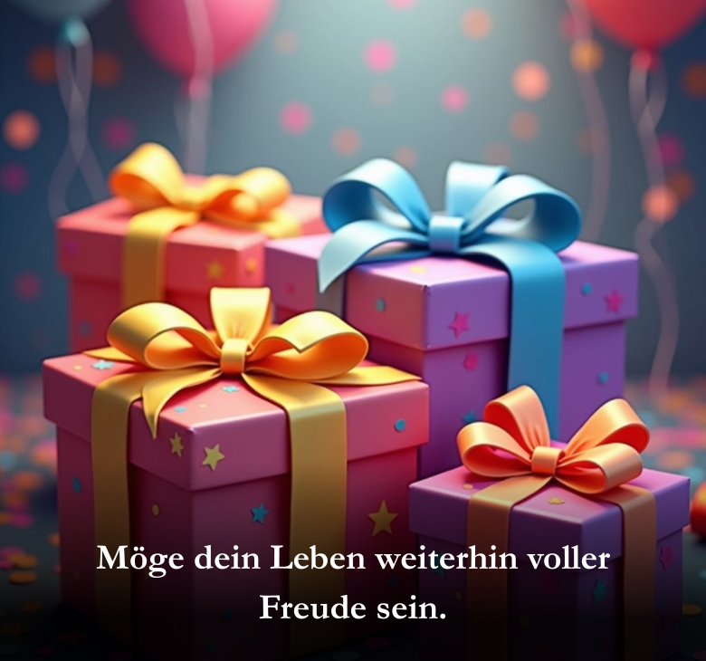 Möge dein Leben weiterhin voller Freude sein