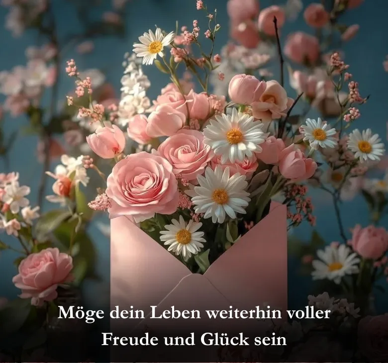 Möge dein Leben weiterhin voller Freude und Glück sein