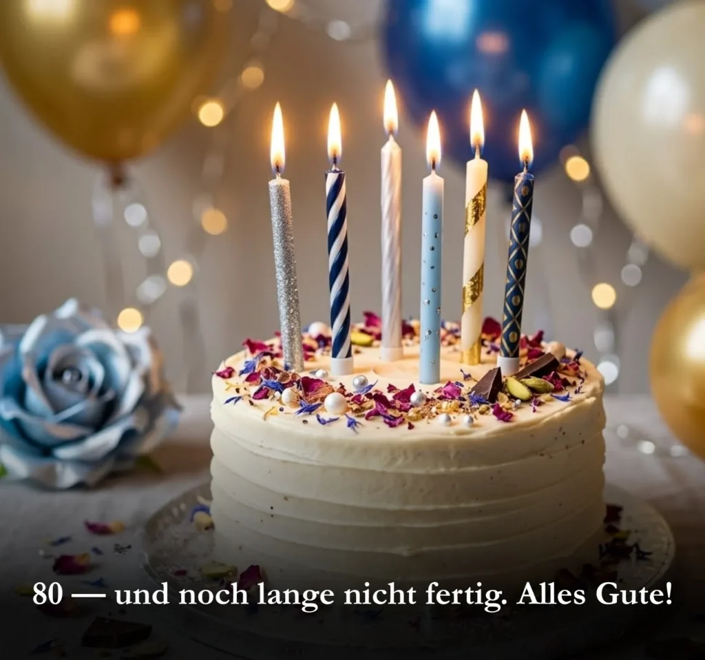 80 — und noch lange nicht fertig. Alles Gute!