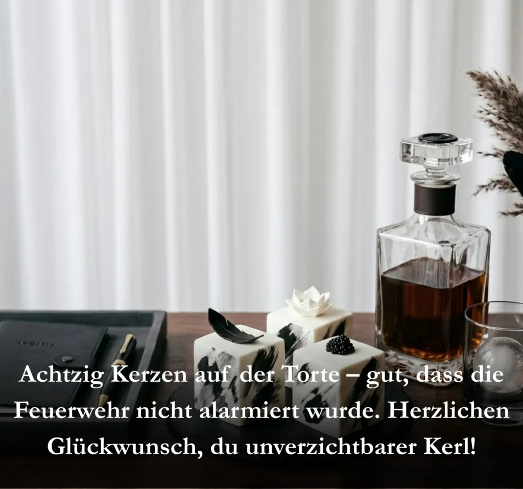 Achtzig Kerzen auf der Torte – gut, dass die Feuerwehr nicht alarmiert wurde. Herzlichen Glückwunsch, du unverzichtbarer Kerl!