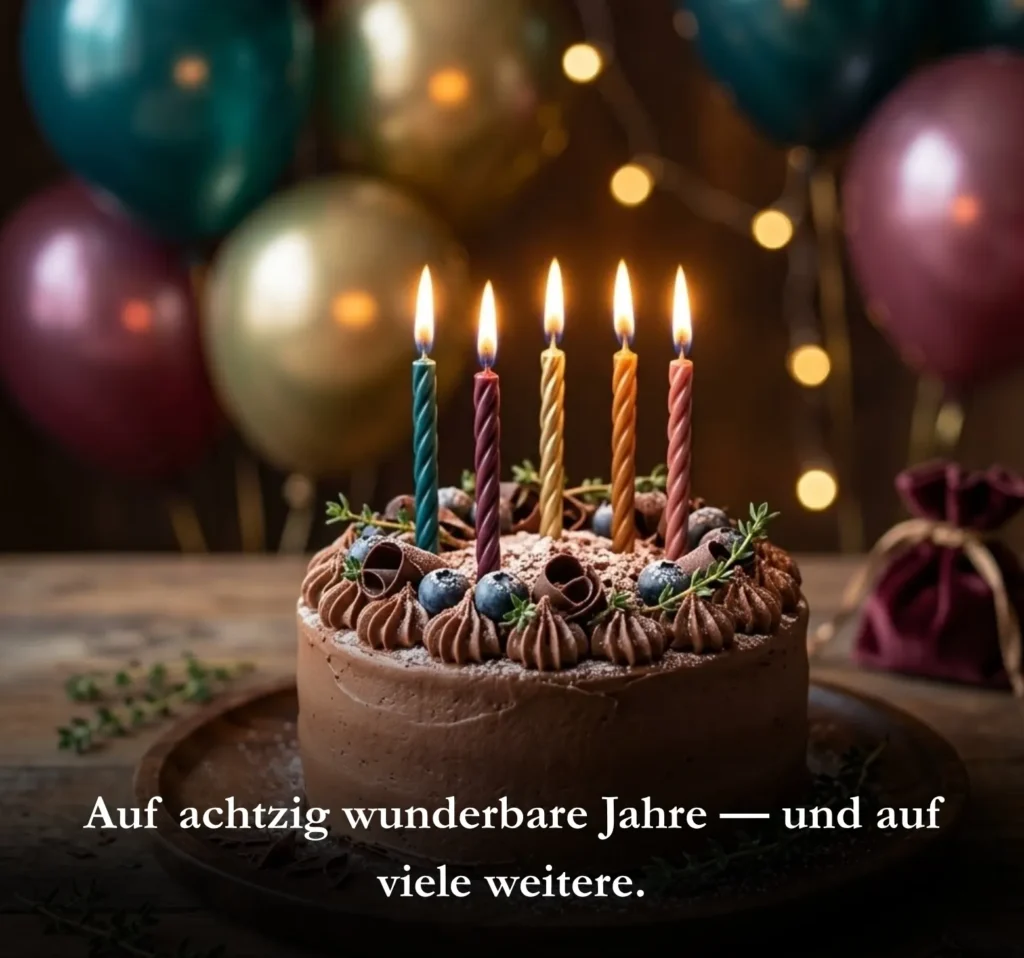 Auf achtzig wunderbare Jahre — und auf viele weitere.