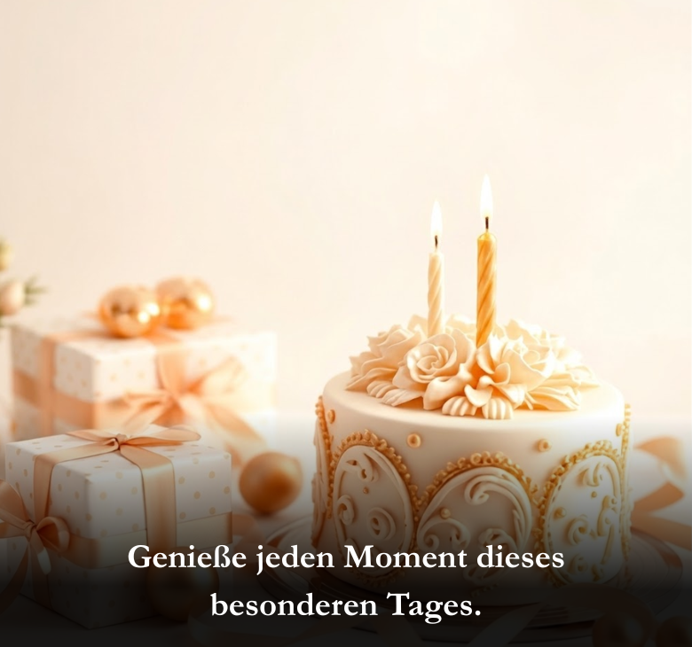 Genieße jeden Moment dieses besonderen Tages