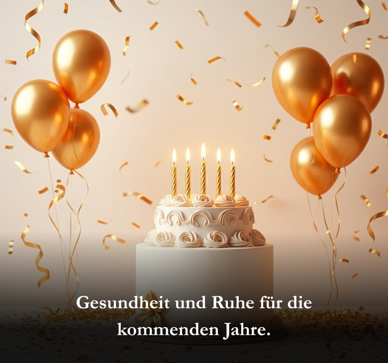 Gesundheit und Ruhe für die kommenden Jahre
