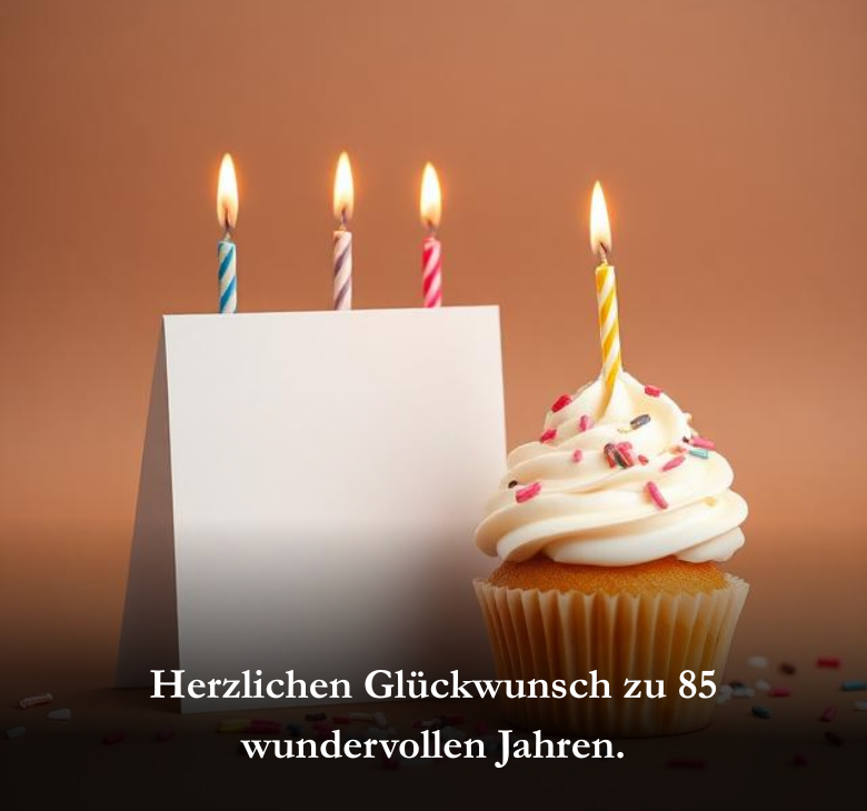 Herzlichen Glückwunsch zu 85 wundervollen Jahren