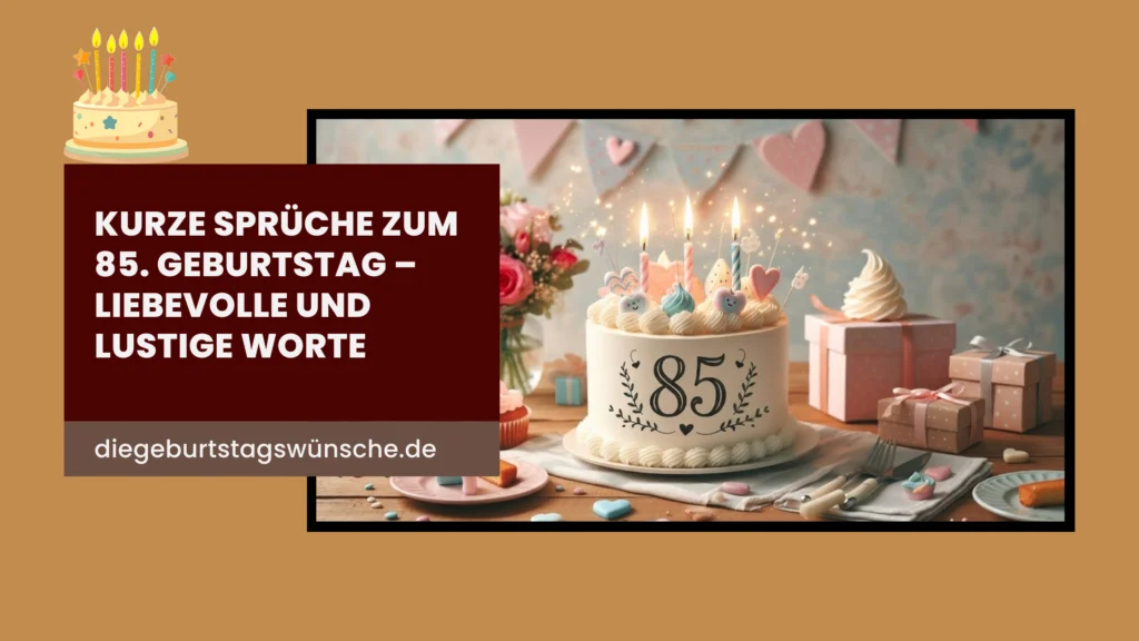 Kurze Sprüche zum 85. Geburtstag – liebevolle und lustige Worte