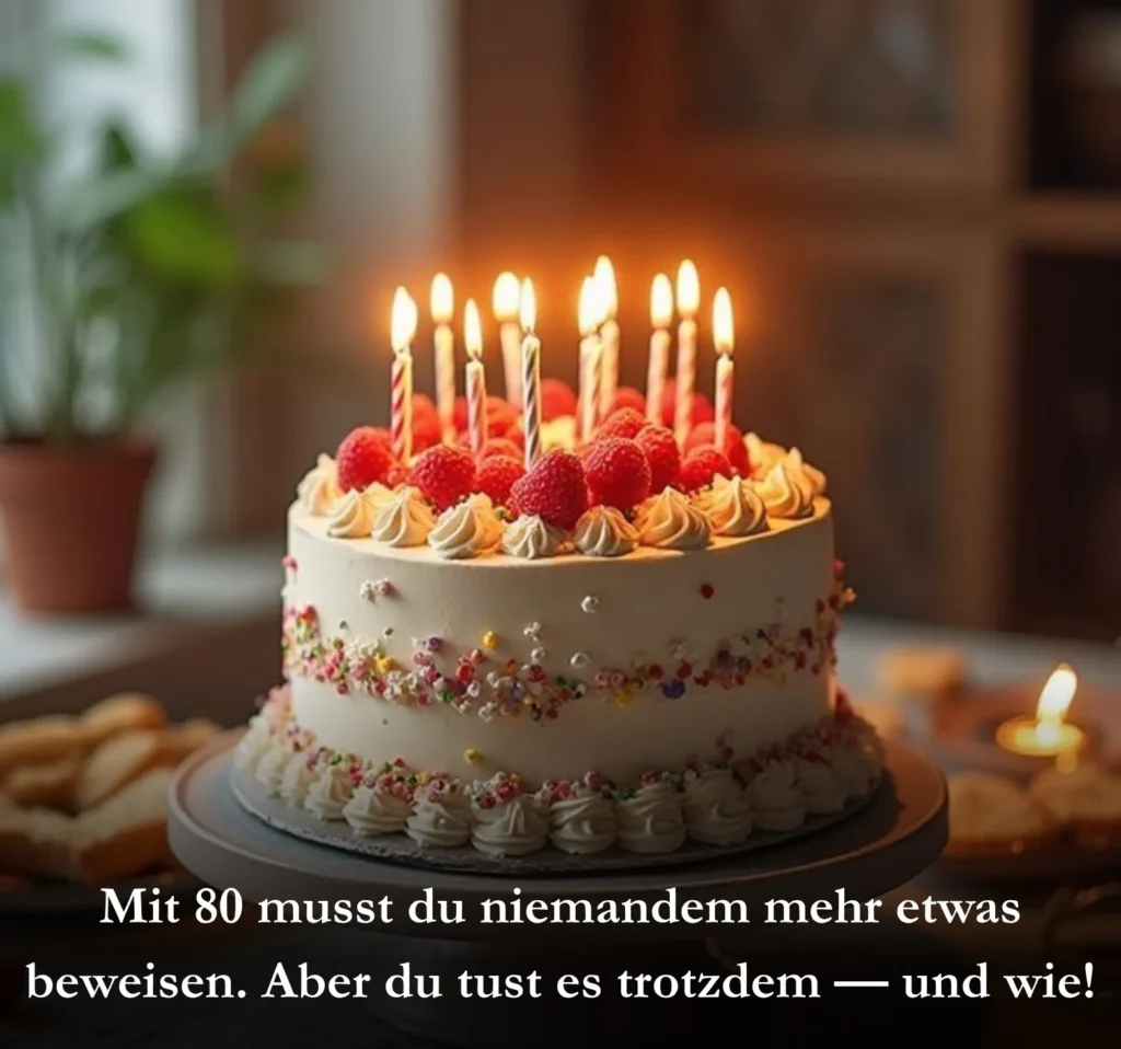 Mit 80 musst du niemandem mehr etwas beweisen. Aber du tust es trotzdem — und wie!