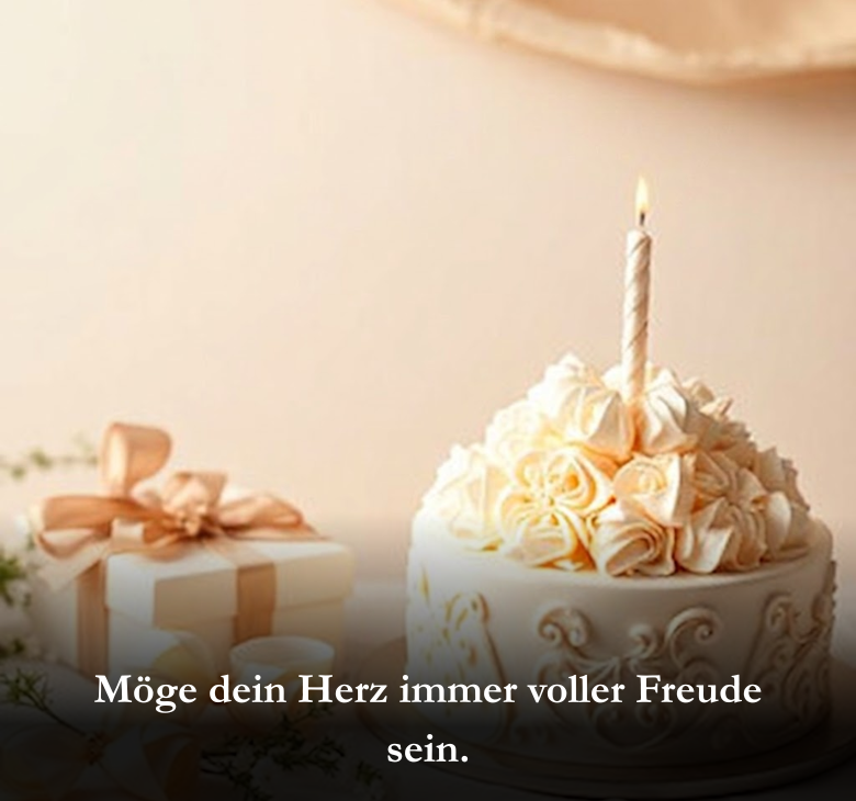 Möge dein Herz immer voller Freude sein