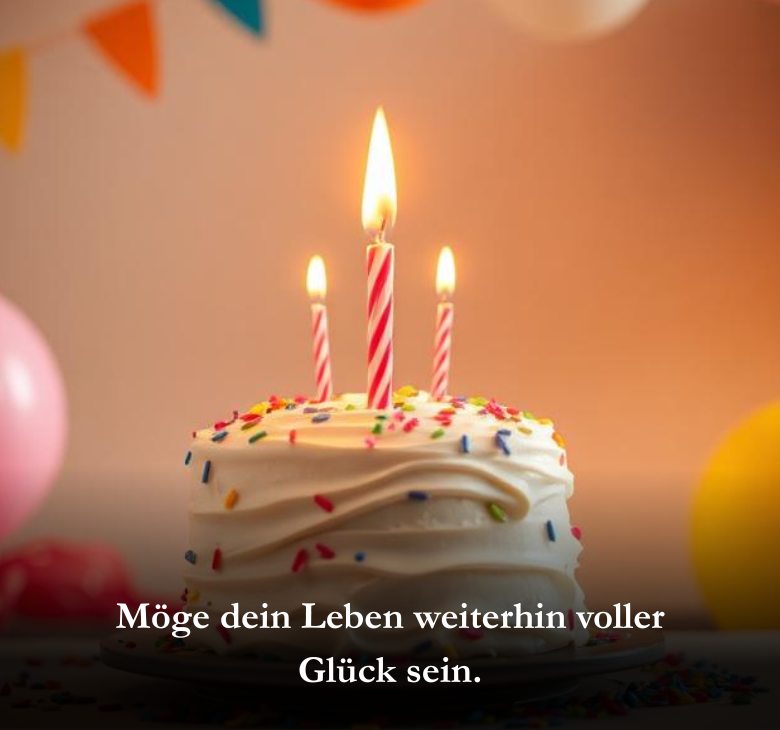 Möge dein Leben weiterhin voller Glück sein