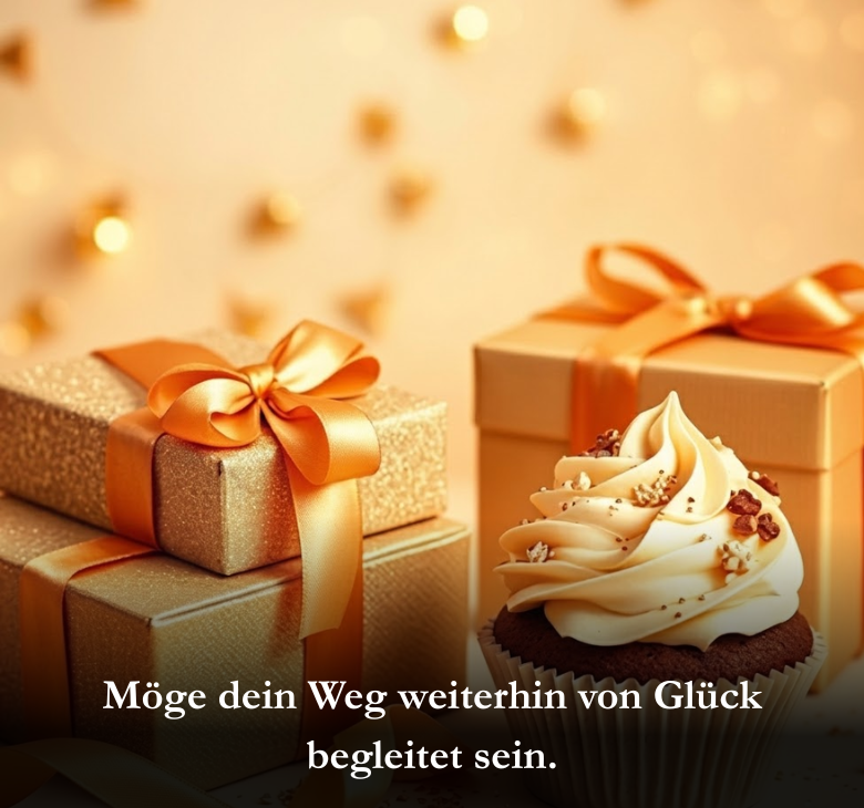 Möge dein Weg weiterhin von Glück begleitet sein