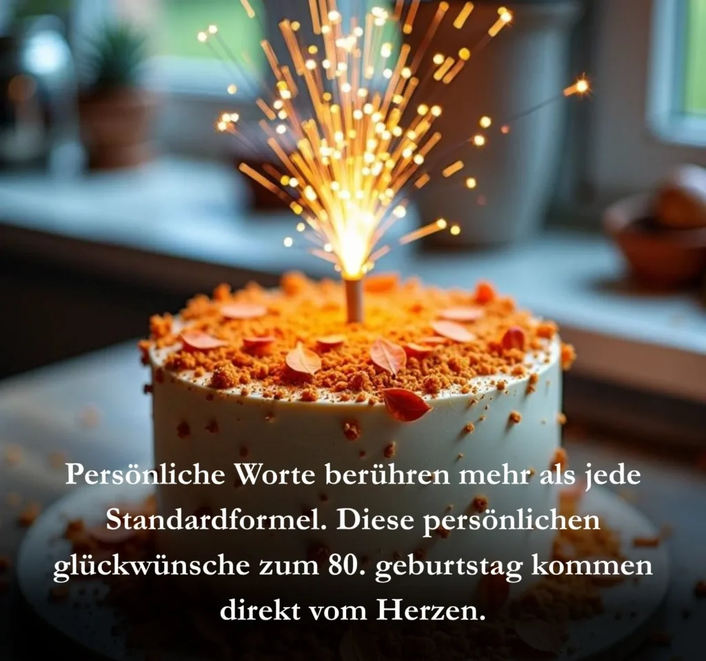 Persönliche Worte berühren mehr als jede Standardformel. Diese persönlichen glückwünsche zum 80. geburtstag kommen direkt vom Herzen.