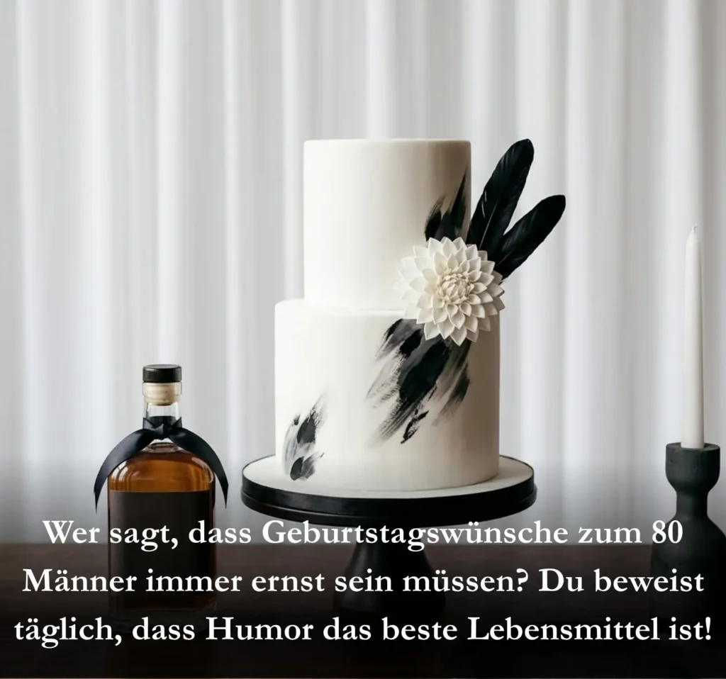 Wer sagt, dass Geburtstagswünsche zum 80 Männer immer ernst sein müssen? Du beweist täglich, dass Humor das beste Lebensmittel ist!