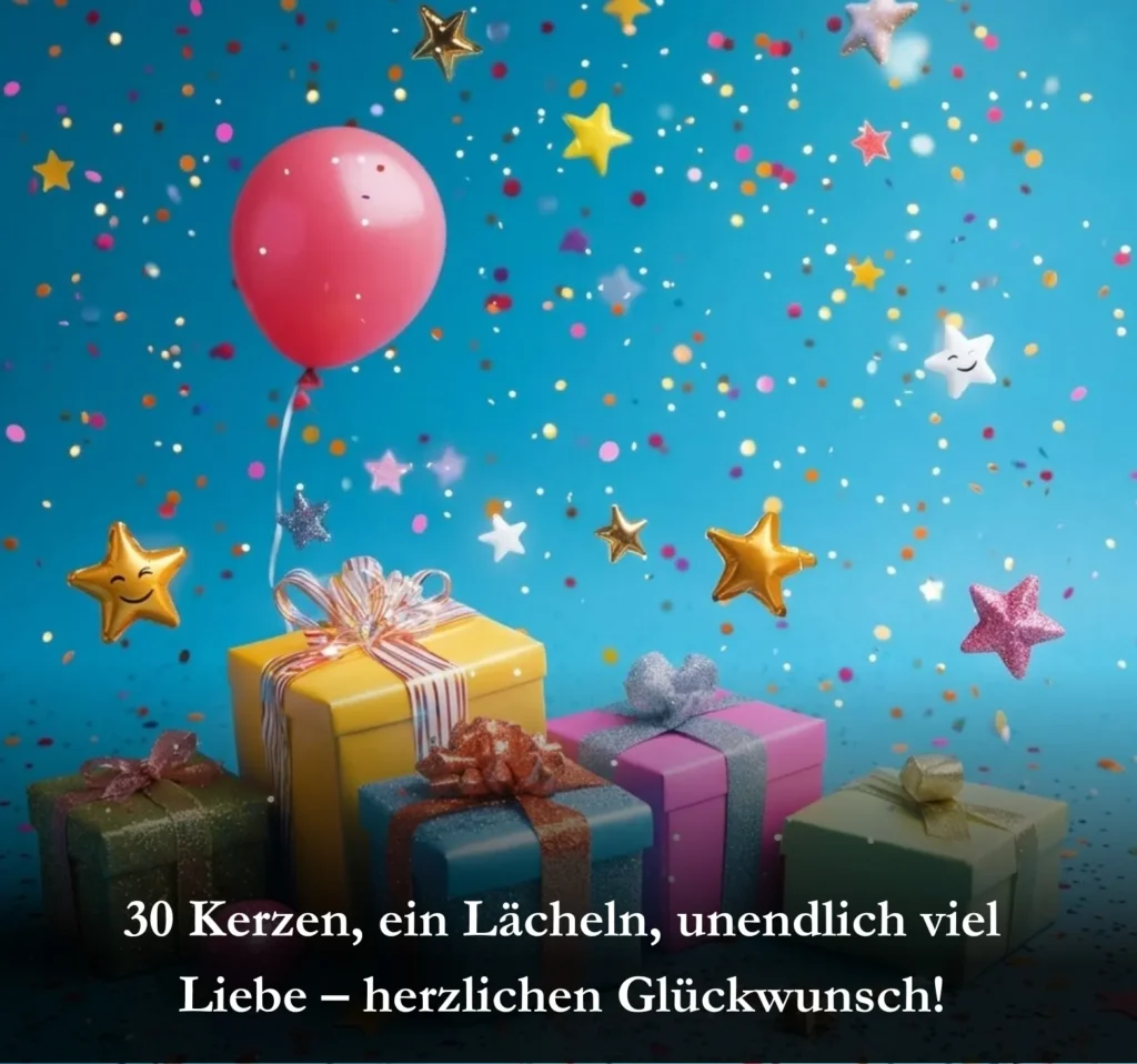 30 Kerzen, ein Lächeln, unendlich viel Liebe – herzlichen Glückwunsch!