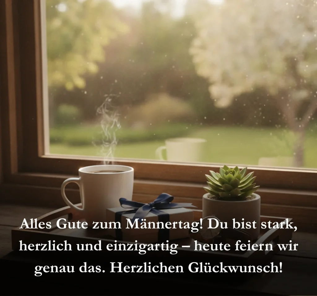 Alles Gute zum Männertag! Du bist stark, herzlich und einzigartig – heute feiern wir genau das. Herzlichen Glückwunsch!