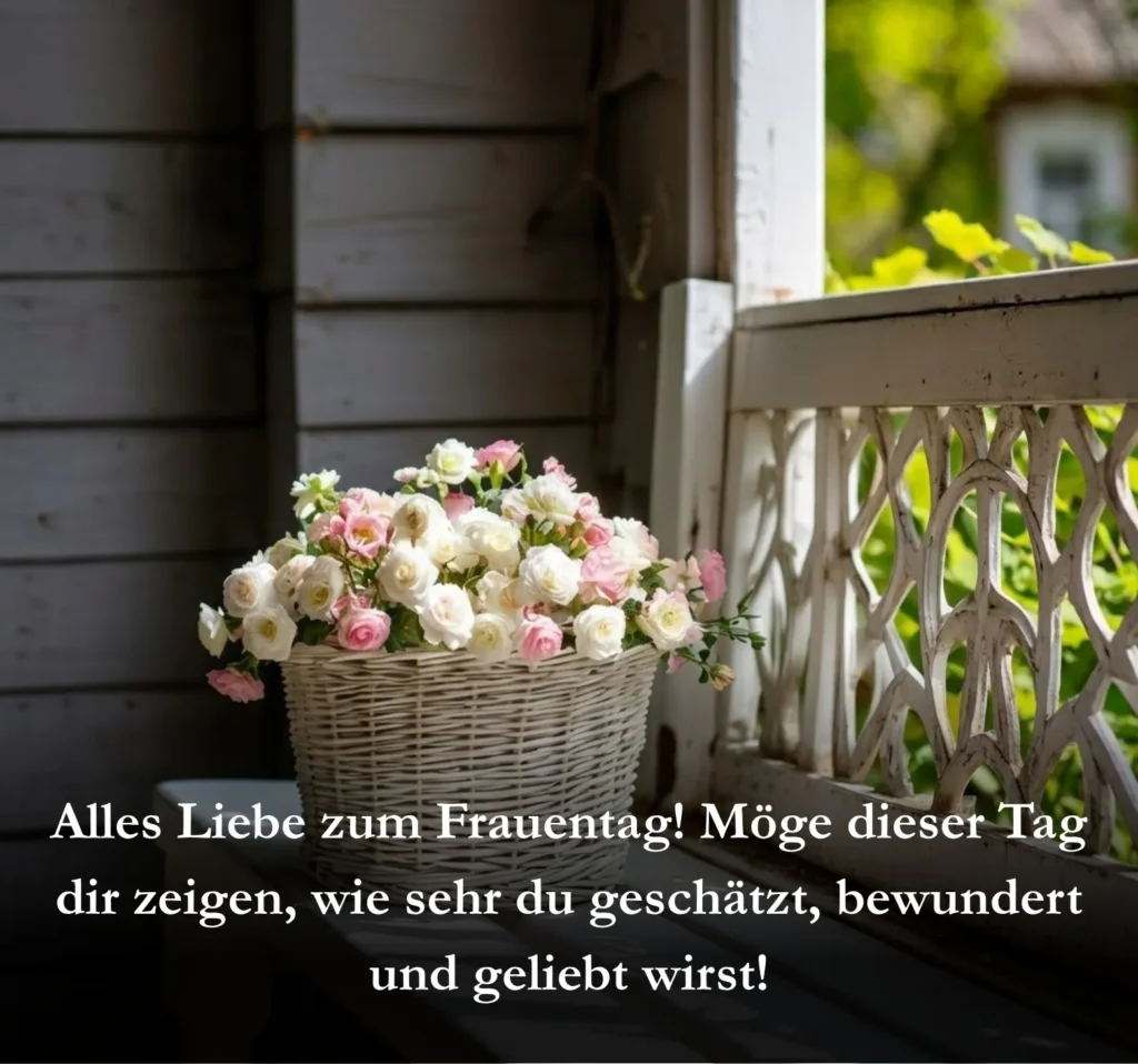 Alles Liebe zum Frauentag! Möge dieser Tag dir zeigen, wie sehr du geschätzt, bewundert und geliebt wirst!